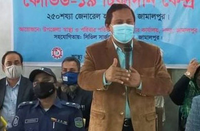 জামালপুরে  করোনার টিকা প্রদান শুরু 