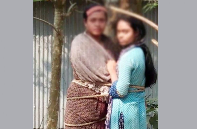 মা-মেয়েকে গাছে বেঁধে বর্বর নির্যাতন