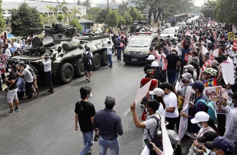 মিয়ানমারে বিক্ষোভকারীদের হতে পারে ২০ বছর জেল