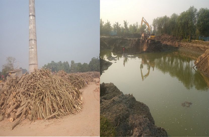 গাংনীতে ৩০ ইটভাটা গিলে খাচ্ছে আবাদি জমি