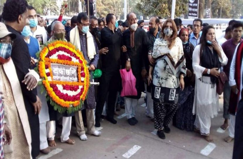 ভাষাশহীদদের সমাধিতে বিএনপির শ্রদ্ধা