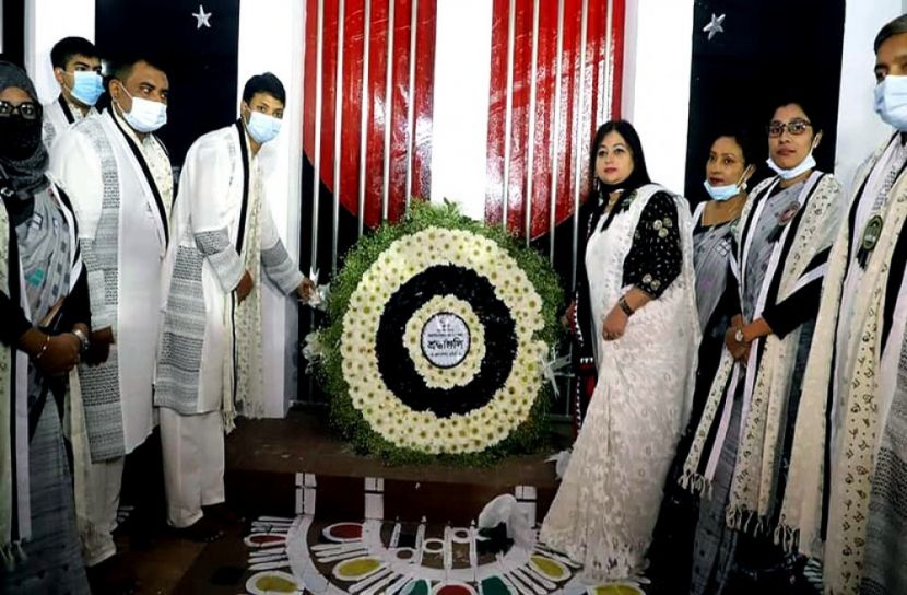 নরসিংদীতে ভাষা শহীদদের প্রতি শ্রদ্ধা নিবেদন