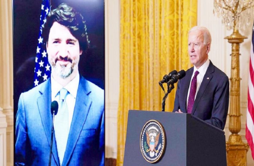 জাস্টিন ট্রুডোর  সঙ্গে বাইডেনের বৈঠক