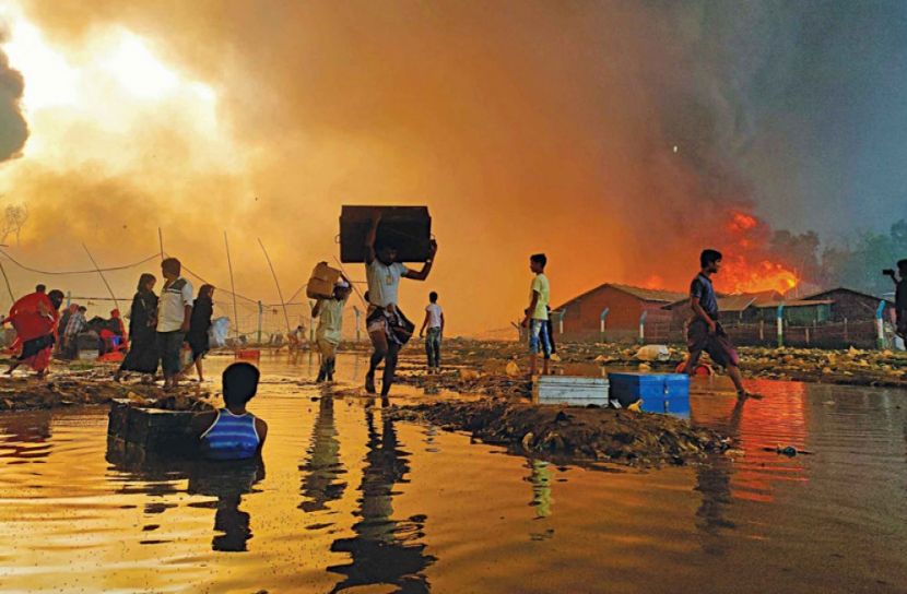 রোহিঙ্গা ক্যাম্পে আগুনে মৃত বেড়ে ১১, নিখোঁজ ১১৫ শিশু