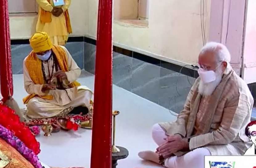 শ্যামনগরের যশোরেশ্বরী কালীমন্দিরে নরেন্দ্র মোদি