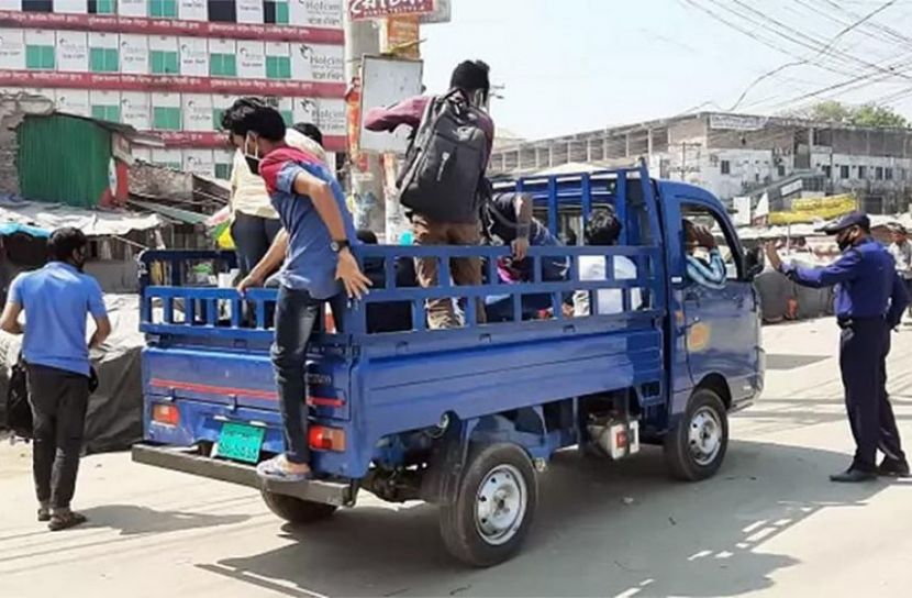 লকডাউন : ‘পণ্যবাহী পরিবহনে যা‌ত্রী নেওয়া যা‌বে না’