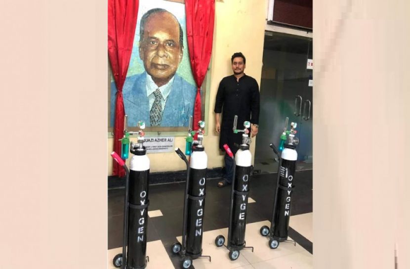 ফ্রি অক্সিজেন সার্ভিস দিচ্ছে বাংলাদেশ ইউনিভার্সিটি
