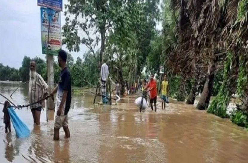 কসবায় পাহাড়ি ঢলে তলিয়ে গেছে ৯টি গ্রাম