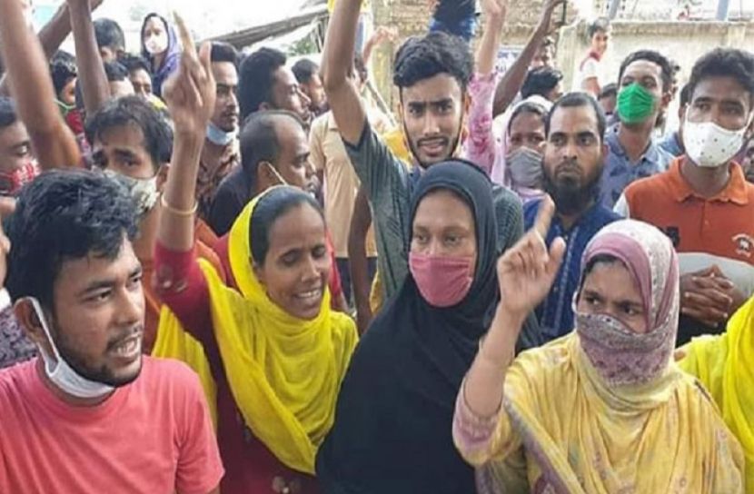 গাজীপুরে শ্রমিক-পুলিশ সংঘর্ষে আহত ১৫
