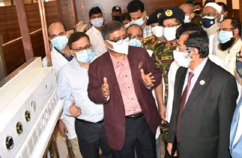 গত ২৫ জুলাই স্বাস্থ্যমন্ত্রী জাহিদ মালেক ফিল্ড হাসপাতাল পরিদর্শন করেন