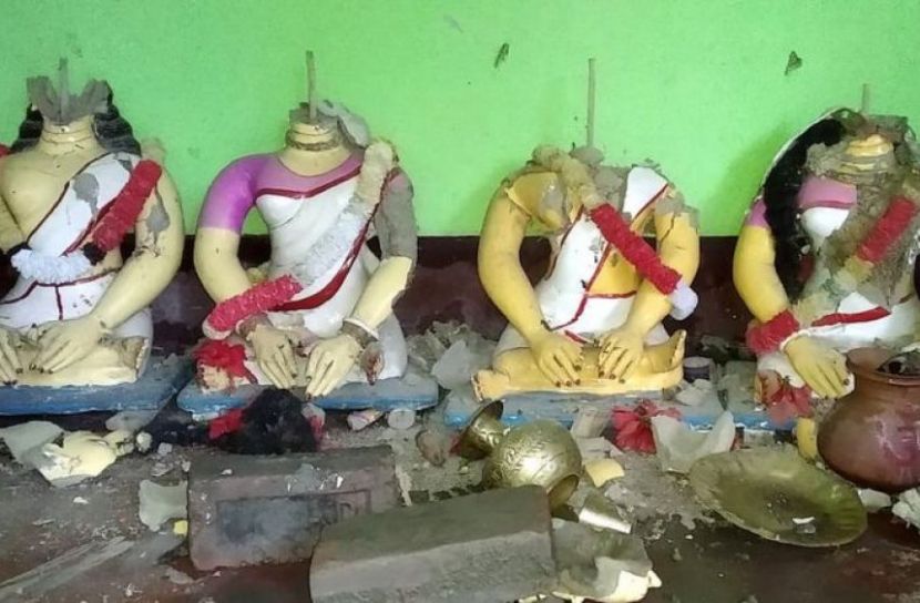 খুলনায় মন্দির ভাংচুর, গ্রেফতার ১০