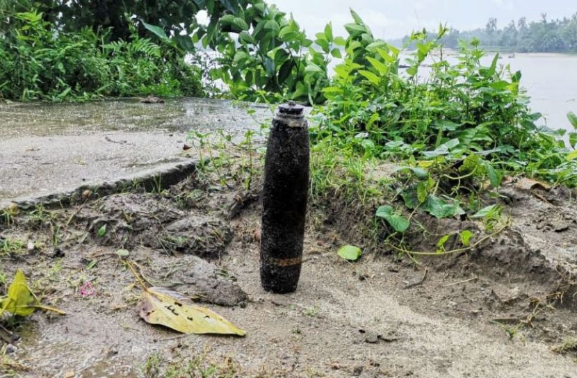 করতোয়া নদী থেকে মর্টার শেল উদ্ধার