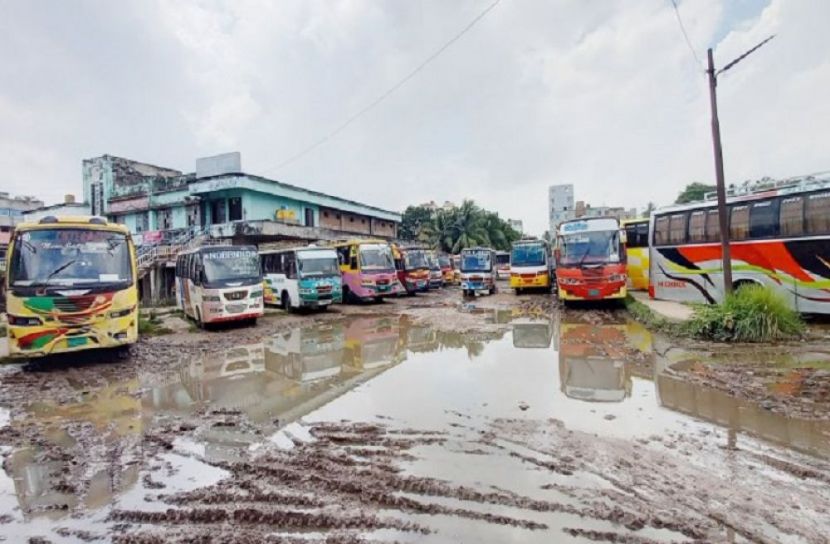 রাজশাহী বাস টার্মিনালের বেহাল দশা 