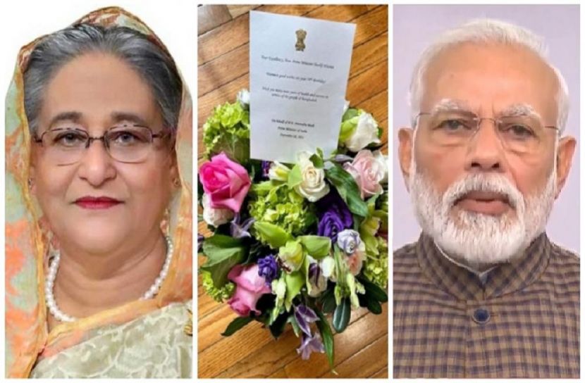 প্রধানমন্ত্রীর জন্মদিনে মোদির শুভেচ্ছা
