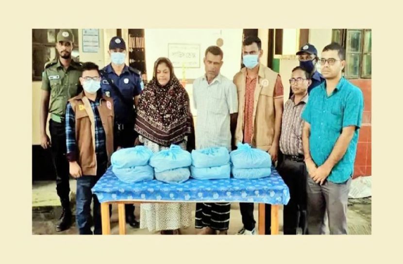 আট কেজি গাঁজাসহ দম্পতি গ্রেফতার