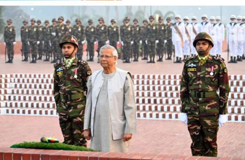 মুক্তিযুদ্ধের বীর শহীদদের প্রতি প্রধান উপদেষ্টার শ্রদ্ধা