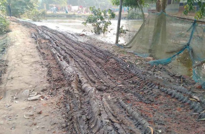 কাদামাখা পথে স্কুলে যাওয়া, নিশিন্দায় থমকে যাচ্ছে শিশুদের স্বপ্ন