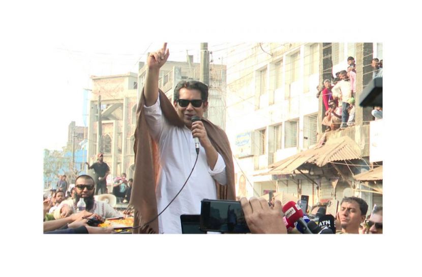 ভোলা-১: গরুরগাড়ি প্রতীক নিয়ে  প্রচারণায় ব্যারিস্টার আন্দালিব রহমান পার্থ