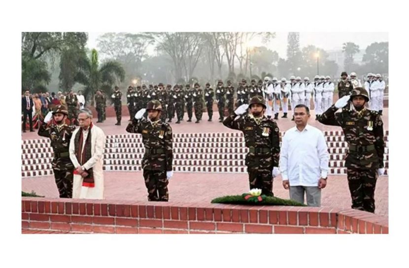 মহান স্বাধীনতা ও জাতীয় দিবস উপলক্ষে রাষ্ট্রপতি ও প্রধানমন্ত্রীর  শ্রদ্ধা