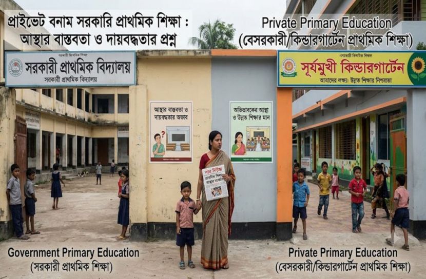 প্রাইভেট বনাম সরকারি প্রাথমিক শিক্ষা : আস্থার বাস্তবতা ও দায়বদ্ধতার প্রশ্ন