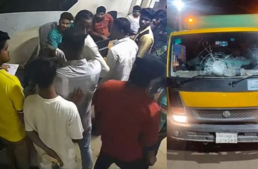 জামিনে মুক্তি পেয়েই চাঁদার দাবিতে কুরিয়ারের গাড়ি ভাঙচুর