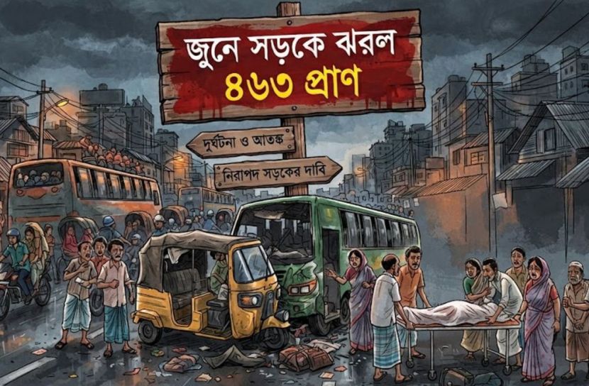 জুনে সড়কে ঝরল ৪৬৩ প্রাণ, শীর্ষে চট্টগ্রাম