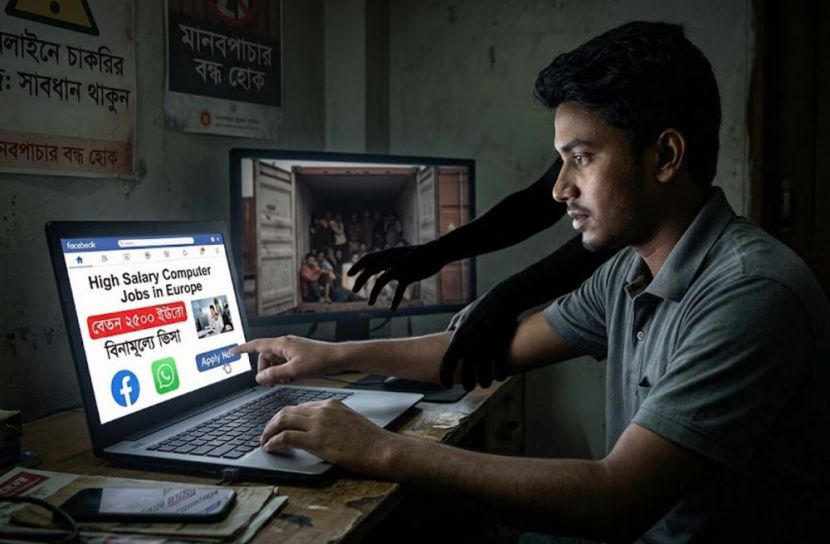 অনলাইনে চাকরির ফাঁদ, বাড়ছে মানবপাচার