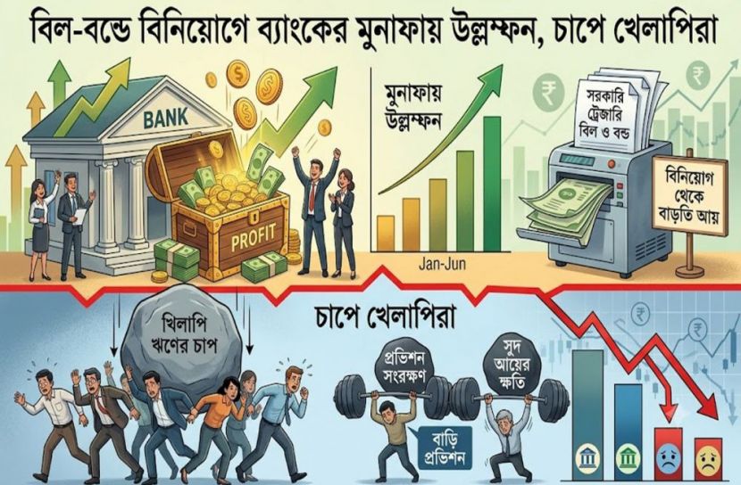 বিল-বন্ডে বিনিয়োগে ব্যাংকের মুনাফায় উল্লম্ফন, চাপে খেলাপিরা