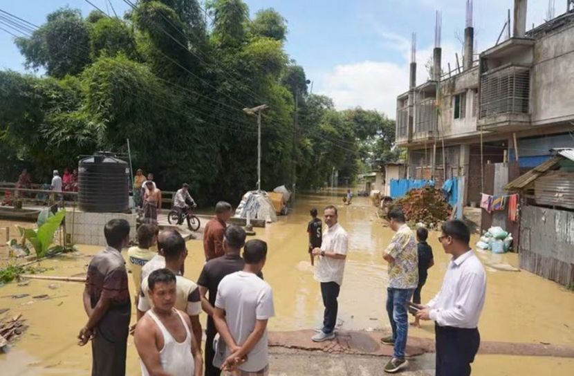 খাগড়াছড়িতে তিনঘণ্টা বৃষ্টি পাতের ফলে নিম্নাঞ্চল প্লাবিত