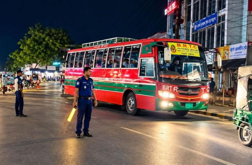 ফুলবাড়ীতে রাস্তার শৃঙ্খলা ফেরায় দূর্ঘটনা কমেছে